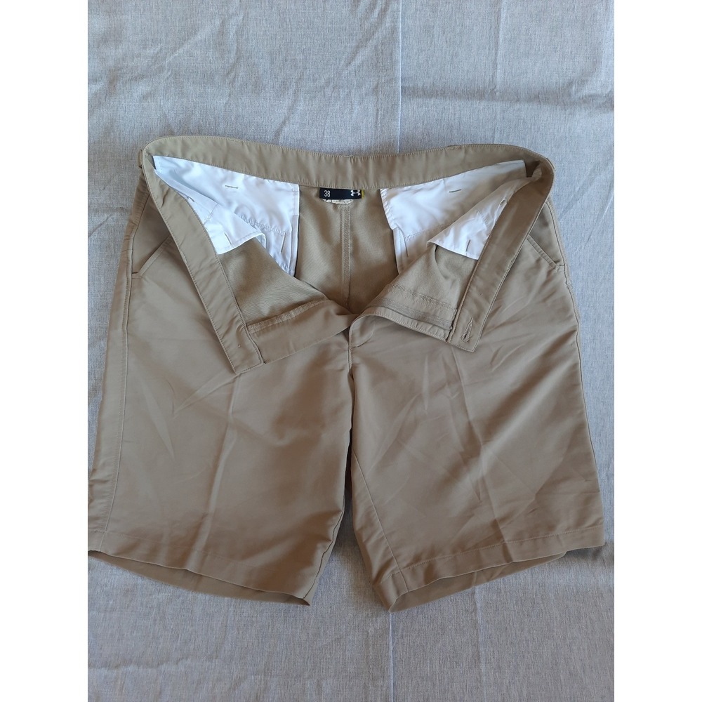 Under Armour Men 38 Waistband Golf Beige Active Chino Short With 5 Pockets